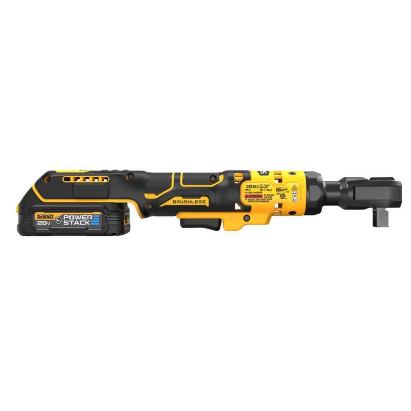 Llave de trinquete inalámbrica DEWALT 20-Volt MAX de 1/2 pulgadas con batería de iones de litio - DCF512GE1