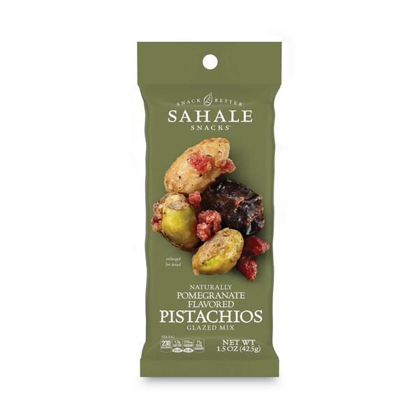 Sahale Snacks Glazed Mixes, Pomegranate Pistachio Almond, 1.5 oz Pouch, 18PK - SAH00019