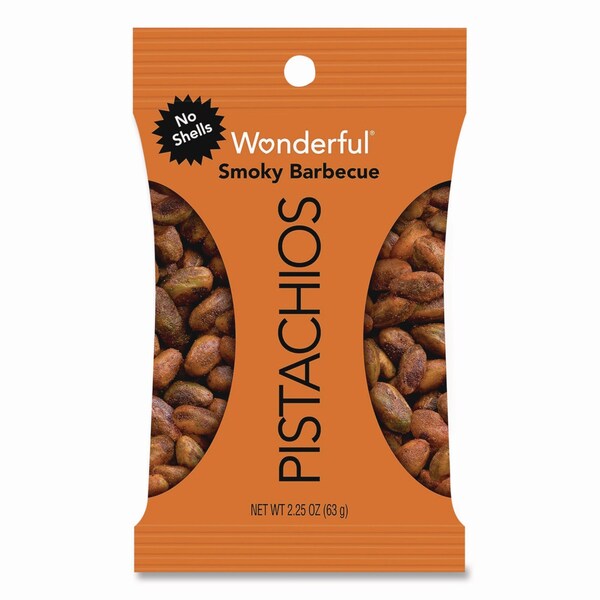 Wonderful No Shells Smoky Barbecue Pistachios, 2.25 oz Pack, 8PK - PAR70031