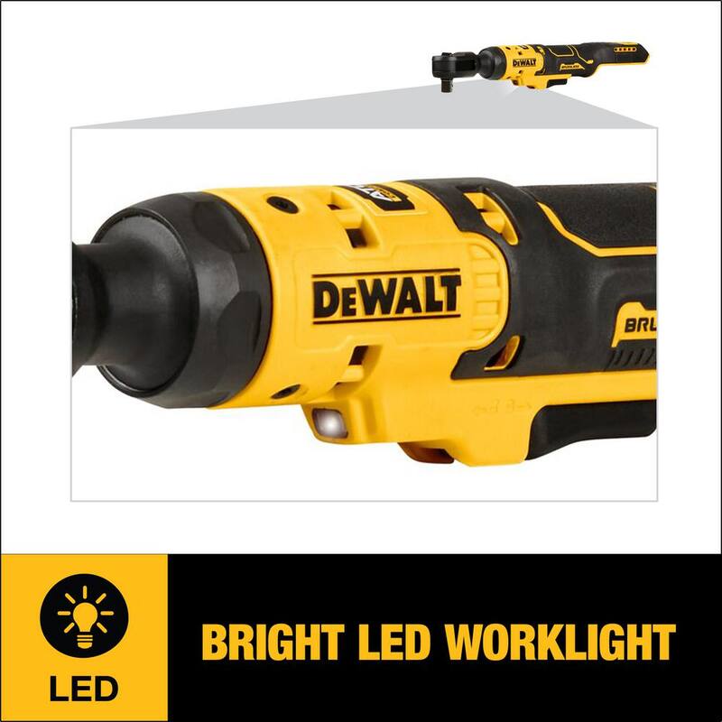 DEWALT ATOMIC 20V MAX Llave de trinquete inalámbrica de 1/2 pulgada, Batería 20V MAX XR 6.0Ah, Batería 20V MAX XR 4.0Ah y Batería 20V MAX 2.0Ah - DCB346-3WCF512B.