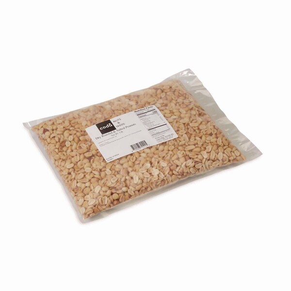 Mountain Mfg Dry Roasted and Salted Peanuts, Unshelled, 80 oz Bag, 4PK - CDA79290