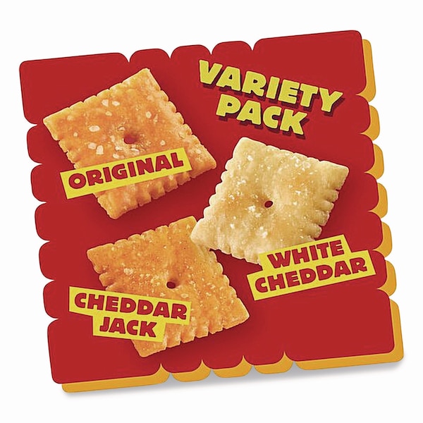 Cheez-It Baked Snack Crackers, Variety Pack, 0.75 oz Bag, 12PK - KEE94026
