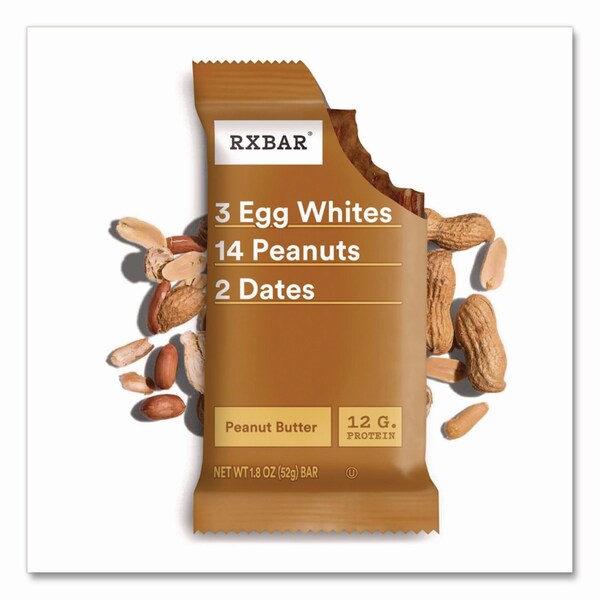 Rxbar Adult Bars, Peanut Butter, 1.83 oz Bar, 12PK - CGO00427