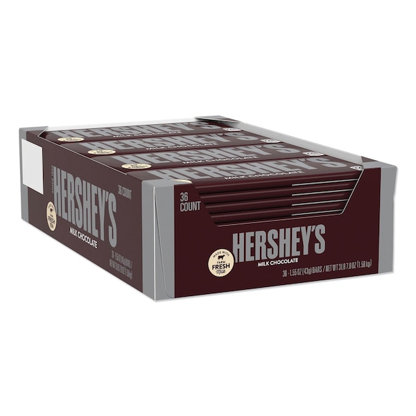 Hersheys Chocolate Bars, Milk Chocolate, 55.8 oz, 36PK - HEC24000
