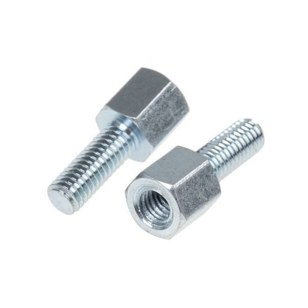 Newport Fasteners Hex Standoff, #4-40 Thrd Sz, Steel Zinc Trivalent Plated, 1/4" Hex W, 40 PK - 143204HM