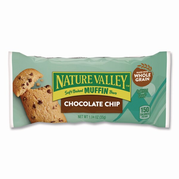 Nature Valley Chocolate Chip Soft-Baked Muffin Bar, 1.24 oz Bar, 12PK - GEM20667
