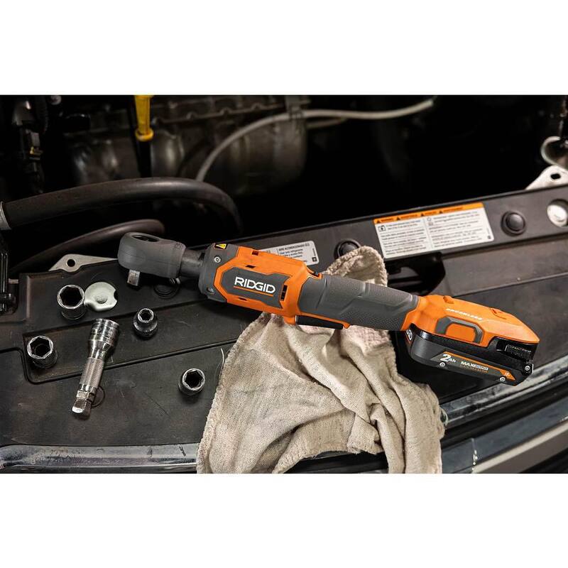 Llave de trinquete inalámbrica Brushless de 1/2 pulgadas RIDGID de 18V (Sólo herramienta) y protector - R866012B-AC13B03N