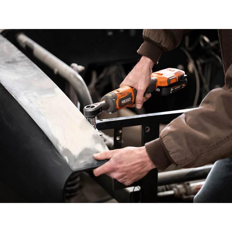 Llave de trinquete inalámbrica Brushless de 1/2 pulgadas RIDGID de 18V (Sólo herramienta) y protector - R866012B-AC13B03N