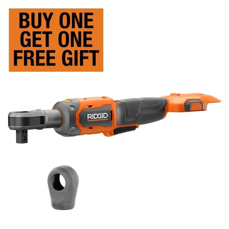 Llave de trinquete inalámbrica Brushless de 1/2 pulgadas RIDGID de 18V (Sólo herramienta) y protector - R866012B-AC13B03N
