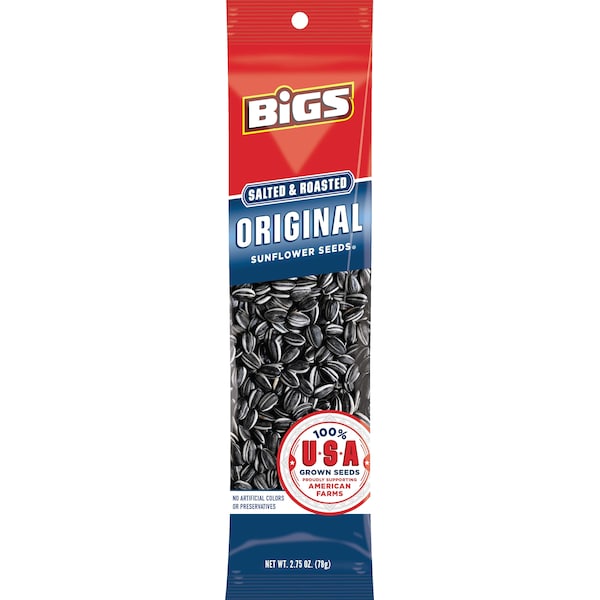 Bigs Bigs Original Salted And Roasted Sunflower Seeds 2.75 oz., PK72 - 1601201028