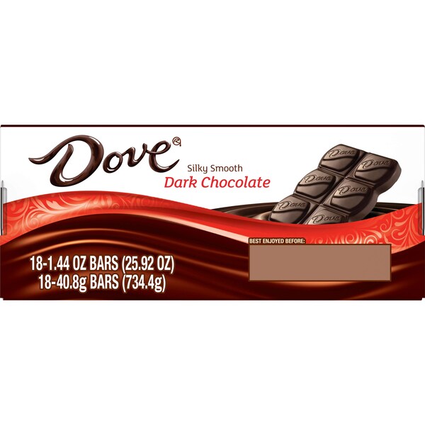 Dove Chocolate Dove Dark Chocolate Singles 1.44 oz. Bar, PK216 - 267292