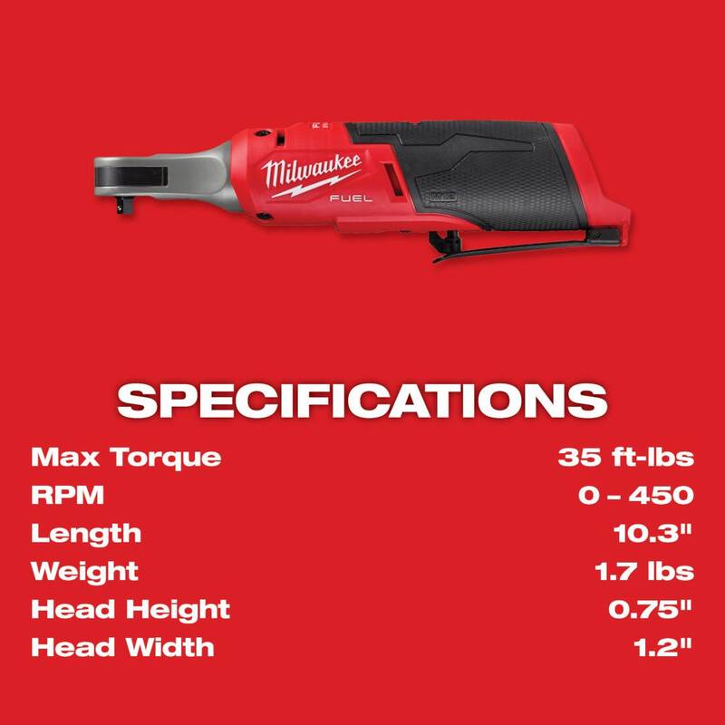 Llave de trinquete inalámbrica Milwaukee M12 FUEL 12V de iones de litio sin escobillas de alta velocidad de 1/4 pulgadas (herramienta solamente) - 2566-20