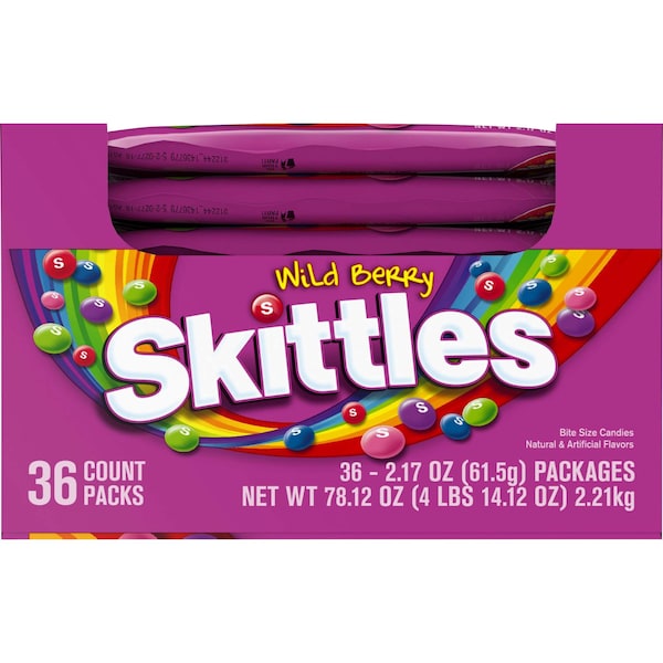 Skittles Skittles Wild Berry Candy 2.17 oz., PK360 - 108227