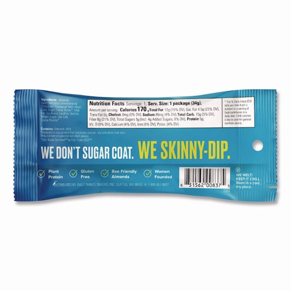 Skinnydipped Dark Chocolate Covered Almonds, 1.2 oz Bags, 10PK - EDT00837
