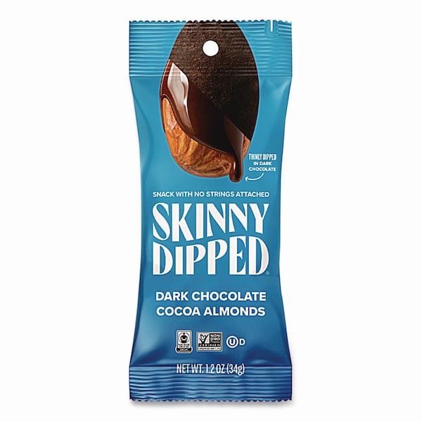 Skinnydipped Dark Chocolate Covered Almonds, 1.2 oz Bags, 10PK - EDT00837