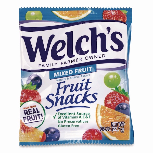 Welchs Fruit Snacks, Mixed Fruit, 0.9 oz Pouch, 40PK - PIM84068