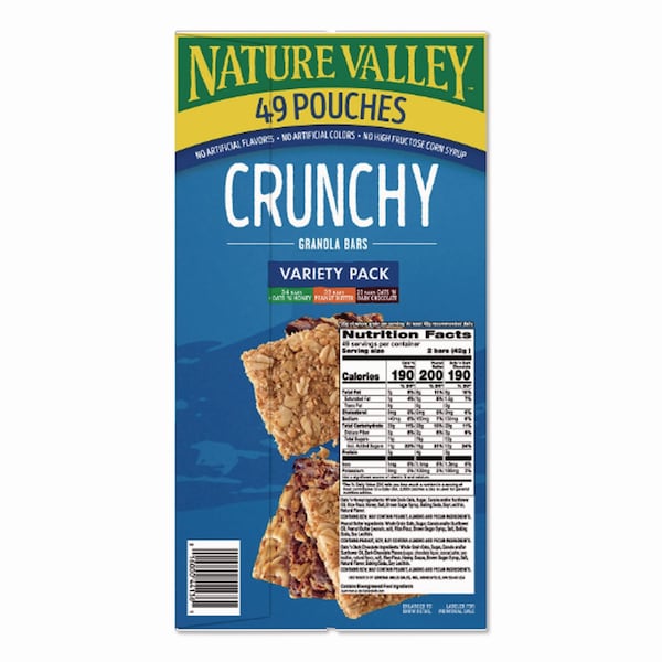 Nature Valley Granola Bars, Assorted Crunchy Bars, 1.5 oz Pouch, 2 Bars/Pouch, 49PK - GEM12915
