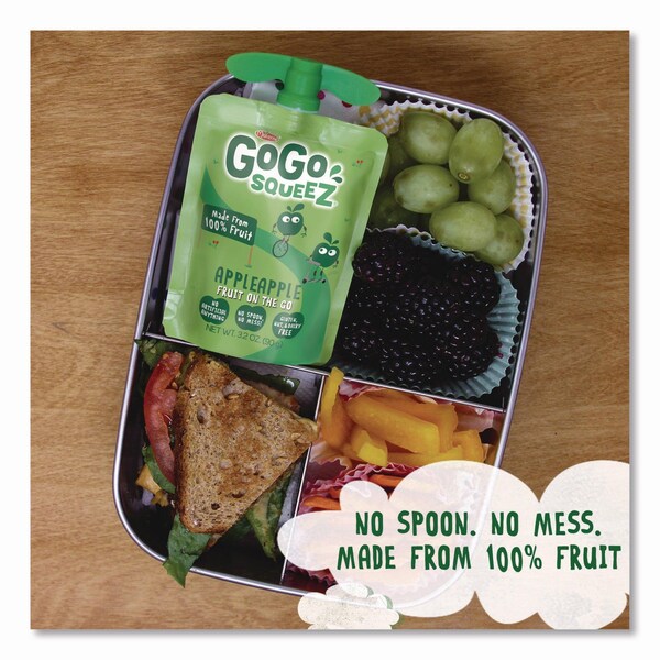 Gogo Squeez Fruit on the Go, 10 Apple/10 Apple Cinnamon, 3.2 oz Pouch, 20PK - MNA04331