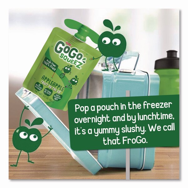 Gogo Squeez Fruit on the Go, 10 Apple/10 Apple Cinnamon, 3.2 oz Pouch, 20PK - MNA04331