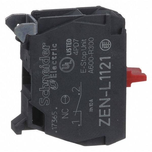 Bloque de contacto Schneider Electric, 1NC de ruptura lenta, 22mm - ZENL1121