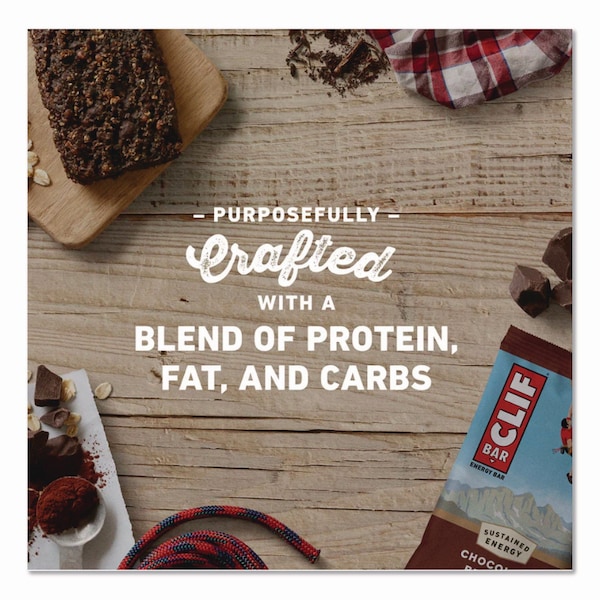 Clif Bar Energy Bar, Chocolate Brownie, 2.4 oz Bar, 12PK - CCC50180