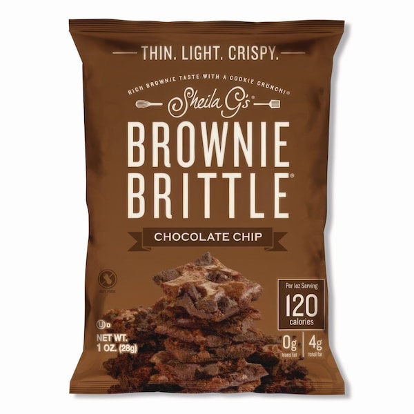 Sheila Gs Brownie Brittle Chocolate Chip Crisps, 1 oz Bag, 6PK - SGB01622