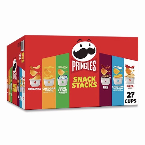 Pringles Snack Stack Variety Pack Crisps, 6 0.67 and 21 0.74 oz/Tubs, 27PK - KEE18263
