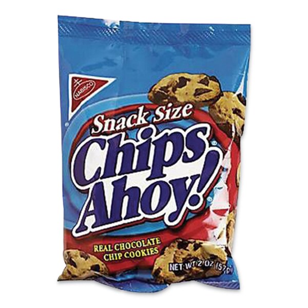 Nabisco Chocolate Chip Cookies - Single Serve, 2 oz Packets, 60PK - NFG015480
