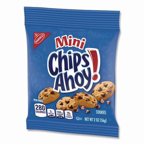 Nabisco Chocolate Chip Cookies - Single Serve, 2 oz Packets, 60PK - NFG015480
