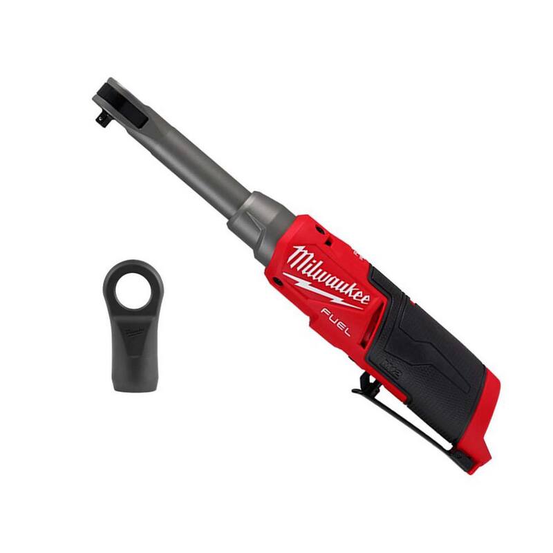 Milwaukee M12 FUEL 12V Lithium-Ion sin escobillas inalámbrico de 1/4 de pulgada con trinquete de alta velocidad de alcance extendido con protector de goma - 2568-20-49-16-2569