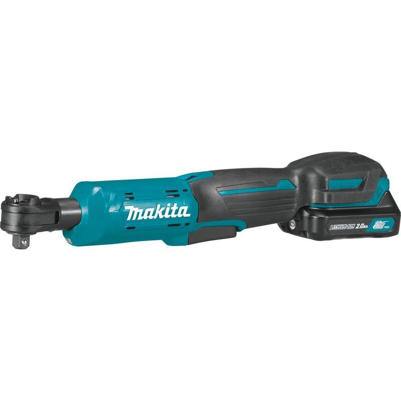 Kit de trinquete inalámbrico de iones de litio Makita 12V max CXT 2.0 Ah 3/8 pulg./1/4 pulg. Sq. Drive - RW01R1