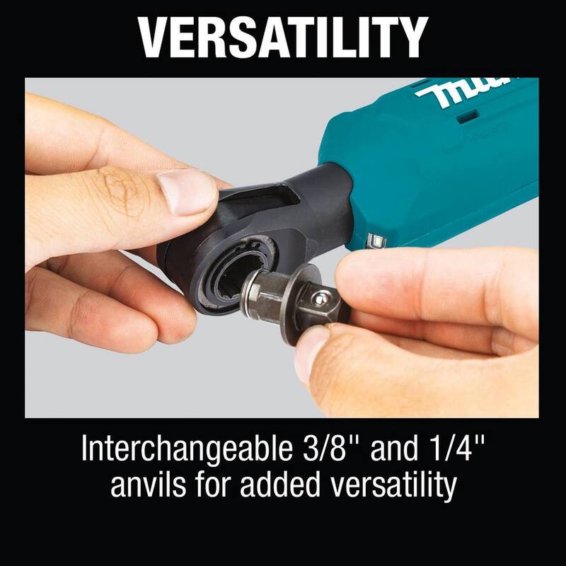 Kit de trinquete inalámbrico de iones de litio Makita 12V max CXT 2.0 Ah 3/8 pulg./1/4 pulg. Sq. Drive - RW01R1