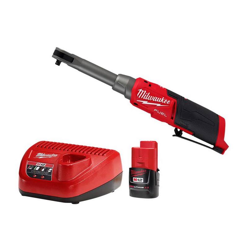 Milwaukee M12 FUEL 12V Lithium-Ion Brushless Cordless 1/4 in. Extended Reach High Speed Ratchet with CP 2.0Ah Battery and Charger - 2568-20-48-59-2420

Llave de trinquete inalámbrica sin escobillas de litio de 12V M12 FUEL con alcance extendido de 1/4 de pulgada y alta velocidad, con batería CP de 2.0Ah y cargador - 2568-20-48-59-2420.
