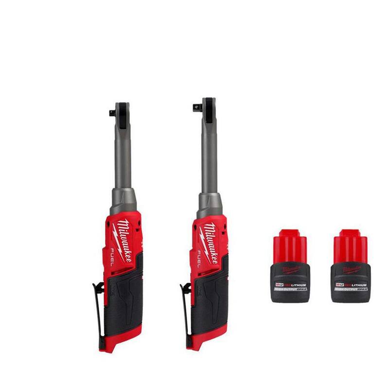 Milwaukee M12 FUEL 12V Lithium-Ion Brushless Cordless 1/4 in. & 3/8 in. Extended Reach Ratchets w/(2) M12 CP 2.5 Ah Batteries - 2568-20-2569-20-48-11-2425-48-11-2425

Llaves de trinquete extendidas inalámbricas sin escobillas de iones de litio de 12 V Milwaukee M12 FUEL 1/4 in. y 3/8 in. con (2) Baterías M12 CP 2.5 Ah - 2568-20-2569-20-48-11-2425-48-11-2425.