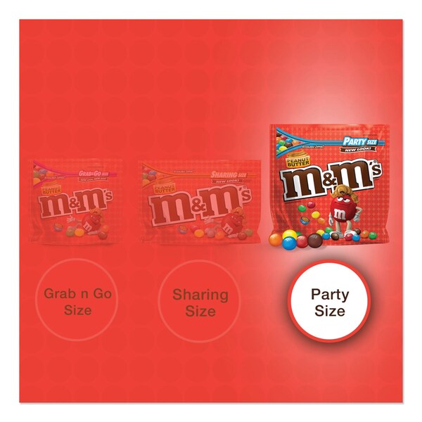 M & Ms Chocolate Candies, Peanut Butter, 38 oz Resealable Bag - MMM55085