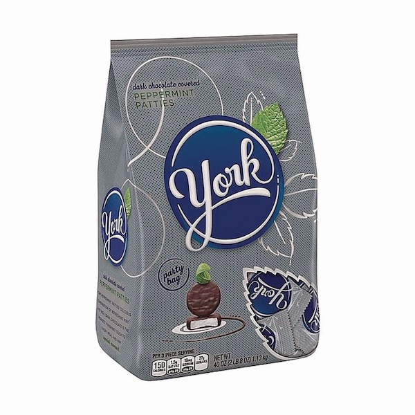 York Peppermint Patties, Peppermint/Dark Chocolate Minatures, 35.2 oz Bag - HEC05811