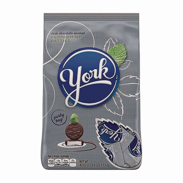 York Peppermint Patties, Peppermint/Dark Chocolate Minatures, 35.2 oz Bag - HEC05811