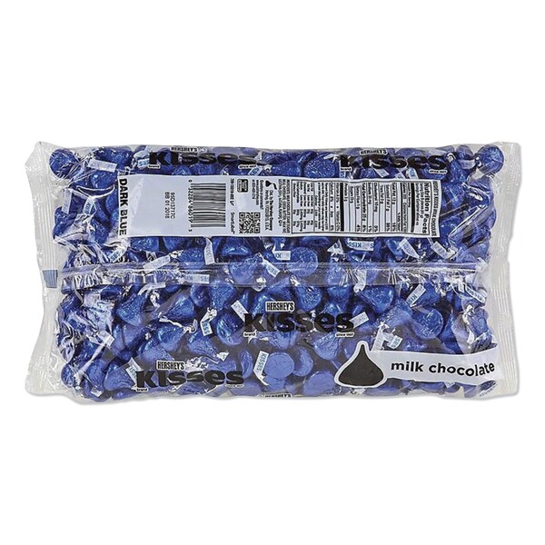 Hersheys KISSES, Milk Chocolate, Dark Blue Wrappers, 66.7 oz Bag - HEC60194