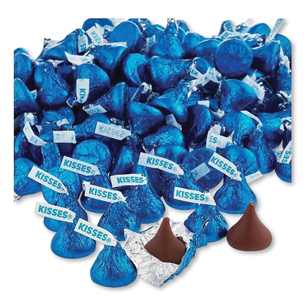 Hersheys KISSES, Milk Chocolate, Dark Blue Wrappers, 66.7 oz Bag - HEC60194