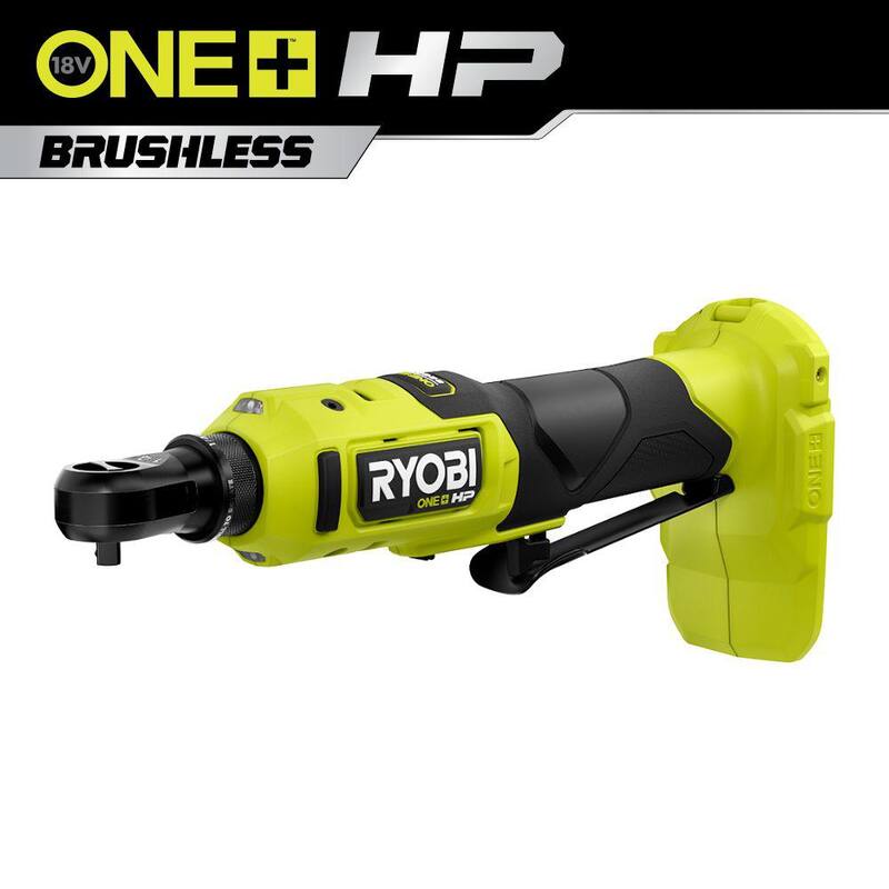 RYOBI ONE+ 18V HP Llave de trinquete compacta inalámbrica sin escobillas de alta velocidad de 1/4 de pulgada (Únicamente la herramienta) - PSBRC02B