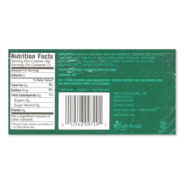 Dentyne Ice Sugarless Gum, Spearmint, 16 Pieces, 9PK - AMC31500