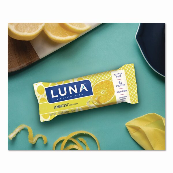 Luna Bar Whole Nutrition Bar, Lemon Zest, 1.69 oz Bar, 15PK - CCC210004