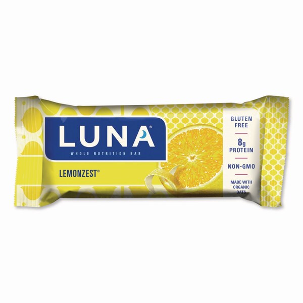 Luna Bar Whole Nutrition Bar, Lemon Zest, 1.69 oz Bar, 15PK - CCC210004