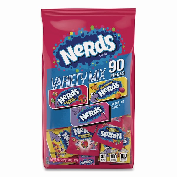 Nerds Variety Mix, 90 Pieces, Assorted Flavors, 2.6 lb Bag - FER08189