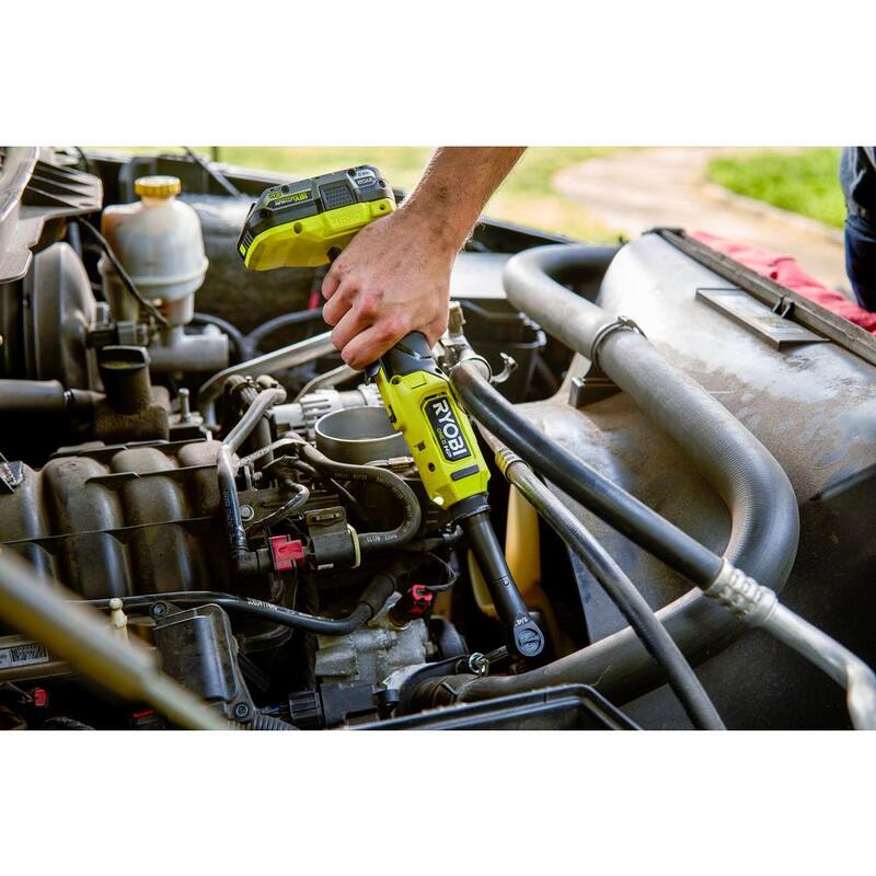 RYOBI ONE+ 18V Llave de trinquete inalámbrica 1/4 de pulgada con 4 posiciones (solo herramienta) - PRC01B