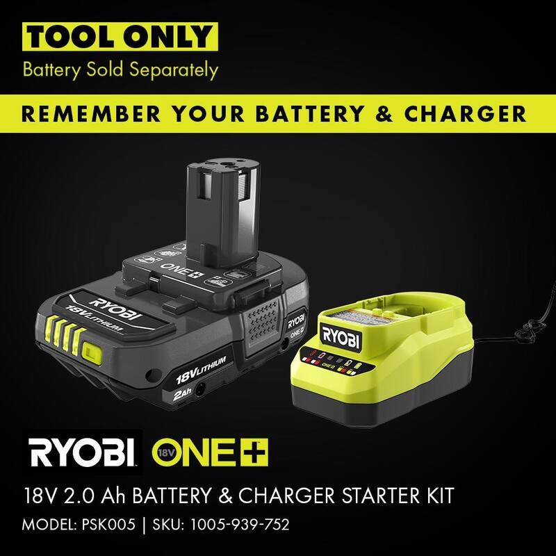 RYOBI ONE+ 18V Llave de trinquete inalámbrica 1/4 de pulgada con 4 posiciones (solo herramienta) - PRC01B