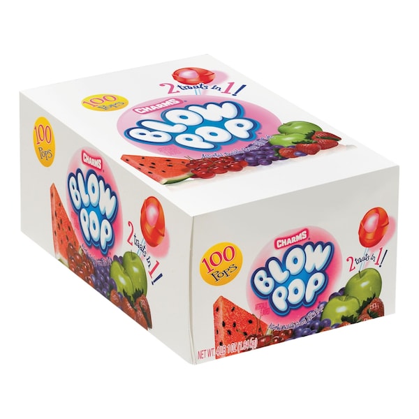 Charms Blow Pops, 0.8 oz, Assorted Fruity Flavors, 100PK - CRM3869