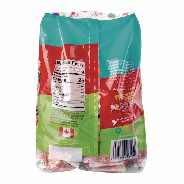Nestl Smarties Candy Rolls, Original/Tropical/X-Treme Sour Flavor Assortment, 3 lb Bag - CDY00348