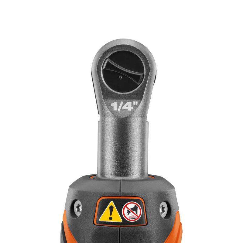 Kit de trinquete inalámbrico sin escobillas RIDGID 18V de 1/4 de pulgada con batería de 2.0 Ah y cargador - R866010K