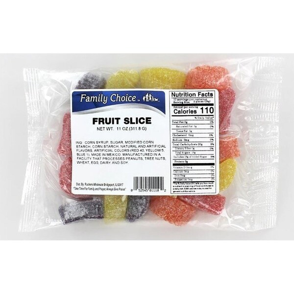 Family Choice Candy Slice, Assorted Fruits Flavor, 14 oz - 1110